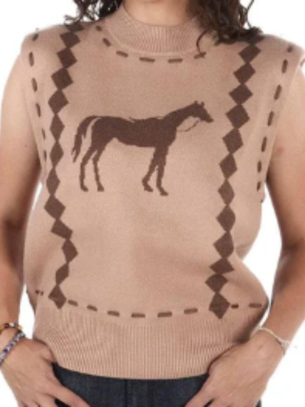 THML Sleeveless Horse Sweater